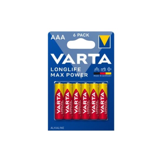 Μπαταρία αλκαλική Longlife max power 4703 LR03/AΑΑ - 6τεμ - VARTA