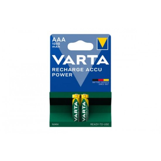 Μπαταρία επαναφορτιζόμενη προφορτισμένη ειδικές για High tech συσκευές ACCU 1.2V ΑΑA 1000mAh 5703 - 2τεμ - VARTA