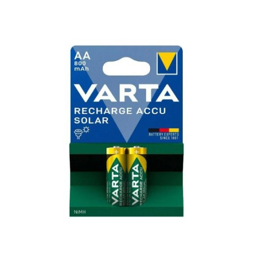 Μπαταρία επαναφορτιζόμενη προφορτισμένη ειδικές για Ηλιακά φωτιστικά ACCU 1.2V ΑΑ 800mAh 56736 HR6 - 2τεμ - VARTA
