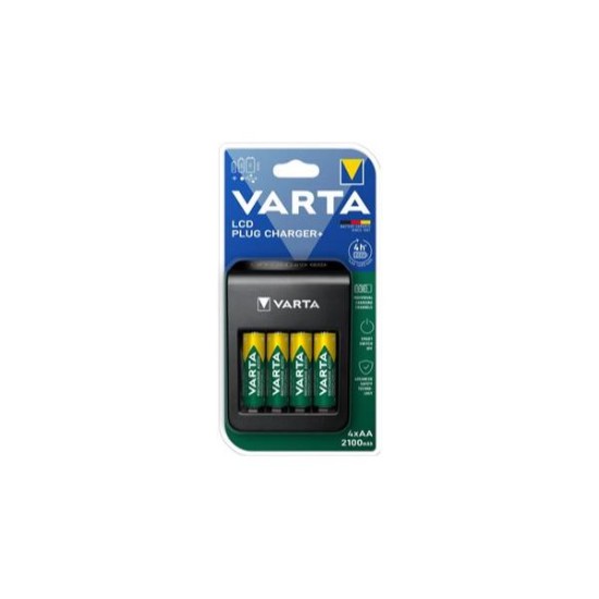 Pocket charger LCD for battery AAA / AA / 9V / 5V USB 128600 - VARTA