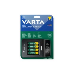 Φορτιστής μπαταριών Universal με LCD  ΑΑ / ΑΑΑ / C / D / 9V / 5V USB 128602 - VARTA