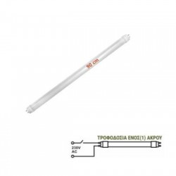 Λάμπα Led Γυάλινη T8 90cm 14W 230V Μονής Τροφοδοσίας Λευκό - adeleq