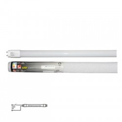 Λάμπα Led Γυάλινη T8 150cm 24W 230V Μονής Τροφοδοσίας Λευκό - adeleq