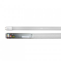 Λάμπα Led Γυάλινη T8 150cm 24W 230V Διπλής Τροφοδοσίας Λευκό - adeleq