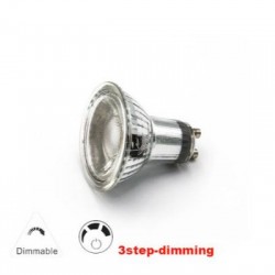 Λάμπα Led GU10 Γυάλινο 6W 230V 40° Ντιμαριζόμενη 3 Επιπέδων Θερμό - adeleq