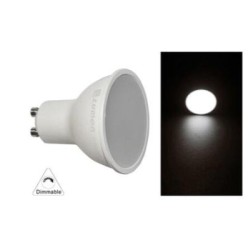Λάμπα Led GU10 6W 230V 105° Ντιμαριζόμενη Λευκή 4000Κ- adeleq