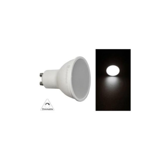 Λάμπα Led GU10 6W 230V 105° Ντιμαριζόμενη Λευκή 4000Κ- adeleq