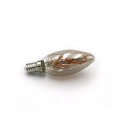 Λάμπα Led GOG Κεράκι spiral διάφανο Φιμέ Ε14 / 4W 230V Ντιμαριζόμενο Θερμό 2100k - adeleq