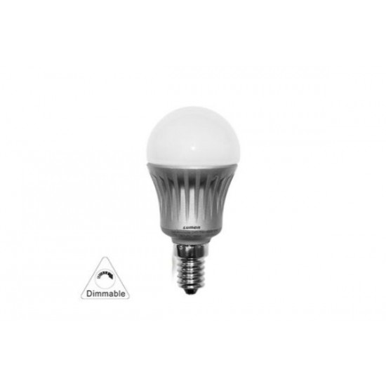 Λάμπα Led Σφαιρικό ασήμι αλουμινίου Ε14 / Ε27 5W 230V Ντιμαριζόμενο Ψυχρό - adeleq