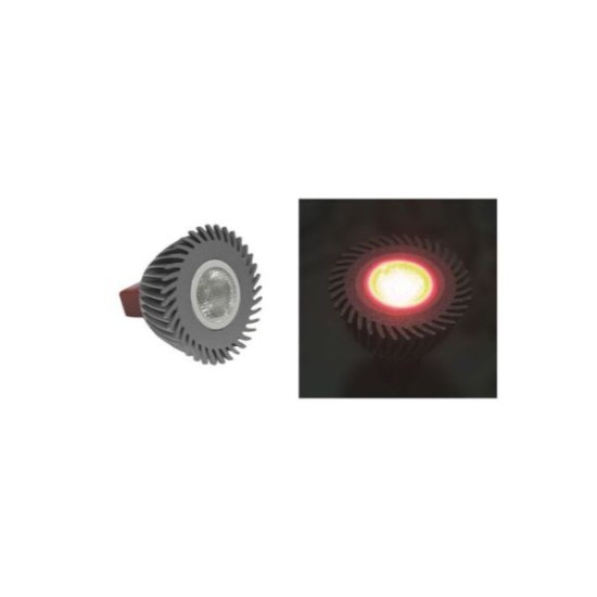 Λάμπα Led Ισχύος MR16 3W 12VΑC/DC 1 Led 30° Κόκκινη - adeleq