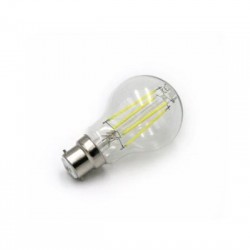 Λάμπα Led GOG Αχλάδι διάφανο B22 8W 230V Θερμό - adeleq