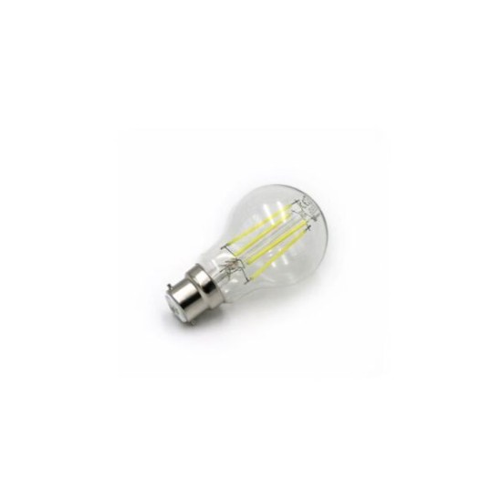 Λάμπα Led GOG Αχλάδι διάφανο B22 8W 230V Θερμό - adeleq