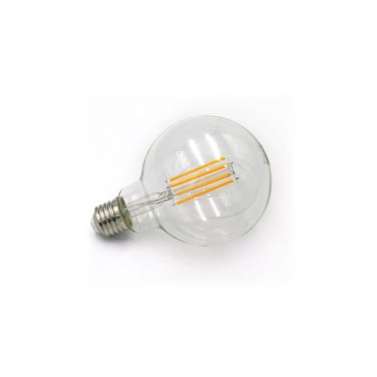 Λάμπα Led GOG Globe Φ95 διάφανος Ε27 8W 230V Ντιμαριζόμενο Θερμό 2800k - adeleq