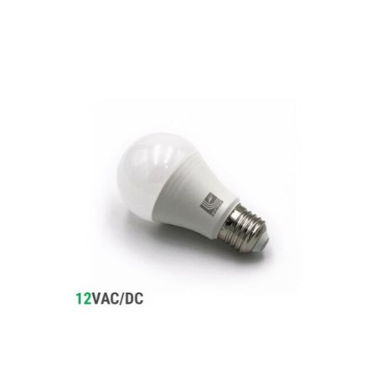 Λάμπα Led Αχλάδι Ε27 8W 12V AC/DC Λευκό 4000Κ - adeleq