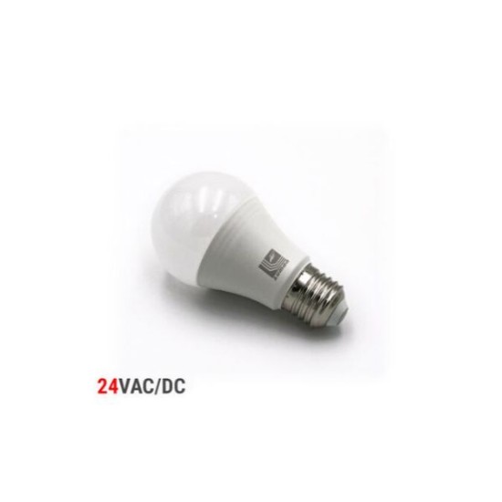 Λάμπα Led Αχλάδι Ε27 6W 24V AC/DC Λευκό 4000Κ - adeleq