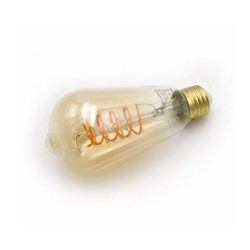 Λάμπα Led COG Spiral Αβοκάντο ST64 Ε27 6W Ντιμαριζόμενη Μελί 1800Κ - adeleq