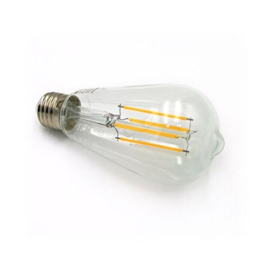 Λάμπα Led GOG Αβοκάντο διάφανο ST64 Ε27 8W 230V Ντιμαριζόμενο Θερμό - adeleq