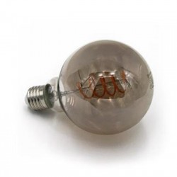 Λάμπα Led GOG spiral Globe Φ95 διάφανο Φιμέ Ε27 6W 230V Ντιμαριζόμενο Θερμό 2100k - adeleq