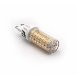 Λάμπα Led SMD Κεραμικό G9 6W Διάφανο Ντιμαριζόμενο Θερμό - adeleq