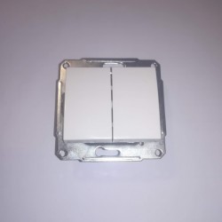 Διακόπτης διπλός ιβουάρ - Alva - ELKO 