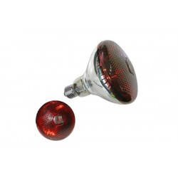 Λάμπα Σκληράς Υάλου R115 Θερμάνσεως E27 175W 240V Κόκκινη - adeleq