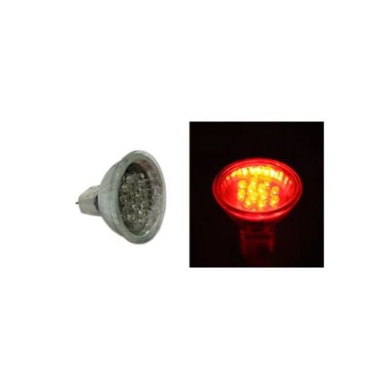 Λάμπα Led PAR11 Με 15LED 0.8W 12VDC 30° Κόκκινο - adeleq