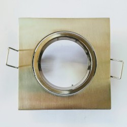 Σπότ χωνευτό τετράγωνο - Νίκελ μάτ - Αλουμίνιο MR16/GU10 - Ferrara