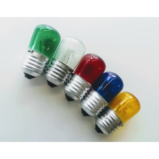 Lamp indandescent mini E27 - 3/5W - Colour - Eurolamp