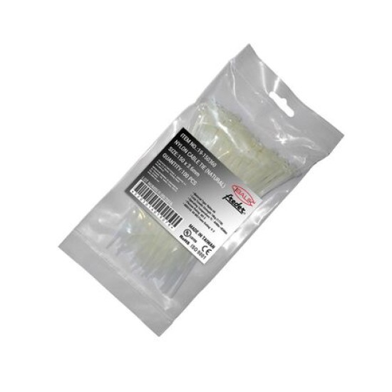 Δεματικά Νάυλον 150 x 3.6 mm Λευκά - Adeleq