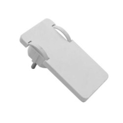 Φίς ρέυματος αρσενικό Πλαγίας 16A/250V  λευκό - adeleq