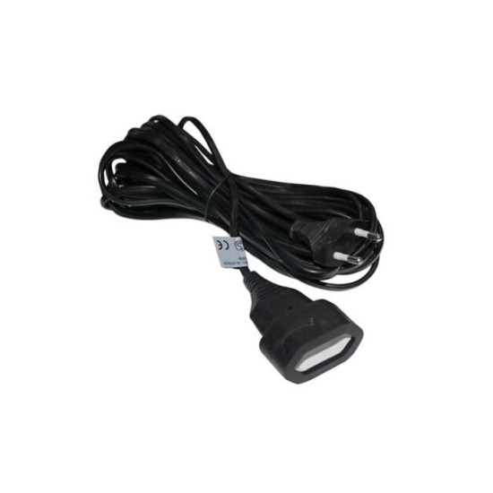 Cable extension 1,5m Black (oval shape 2x0.75mm²) - Adeleq
