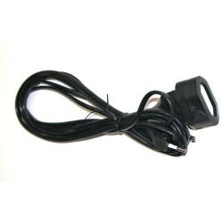 Cable extension 1,5m Black (oval shape 2x0.75mm²) - Adeleq