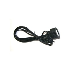Cable extension 1,5m Black (oval shape 2x0.75mm²) - Adeleq