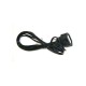 Cable extension 1,5m Black (oval shape 2x0.75mm²) - Adeleq