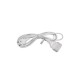 Cable extension 1,5m white (oval shape 2x0.75mm²) - Adeleq