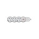 Multiple 3 sockets without cable white - Bubble + Lighting switch on/off - lumen