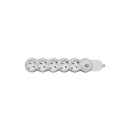Multiple 3 sockets without cable white - Bubble + Lighting switch on/off - lumen