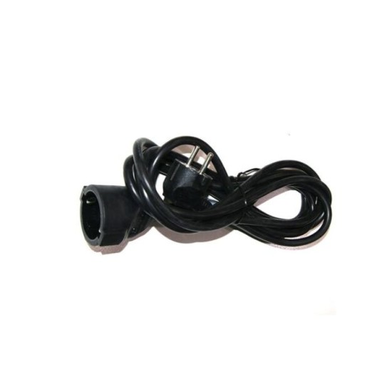 Cable extension 3x1.5mm² 3m Black - Adeleq