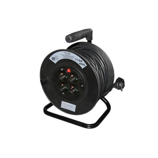 Cable reel open with 4schuko 3x1.5mm² 25m - Adeleq