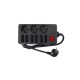 Multisocket with switch 3x1.5mm 1.5m cable 3schuko+6plugs black- Adeleq