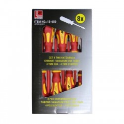 Σέτ 8 Κατσαβίδια  Chrome-Vanadium VDE 1000V Σε κουτί- adeleq