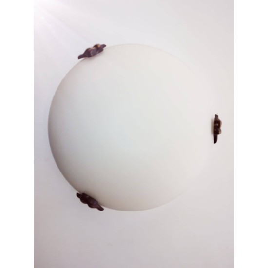 Φωτιστικό απλίκα επίτοιχη - D300 - 1x75W / E27 - Λευκό/οξυντέ - Viokef