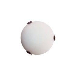 Celling lamp D300 / 1x75W / E27 - Oxided - Glass white - Viokef 