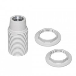 Ντουί θερμοπλαστικό Ε14 M10 με 2 Ροδέλες Λευκό - adeleq