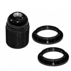 Ντουί Βακελίτου Ε27 M10 με 2 Ροδέλες μάυρο - adeleq