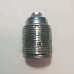 Ντουί E27 μεταλλικό πορσελάνης με σπείρωμα με 2 ροδέλλες 