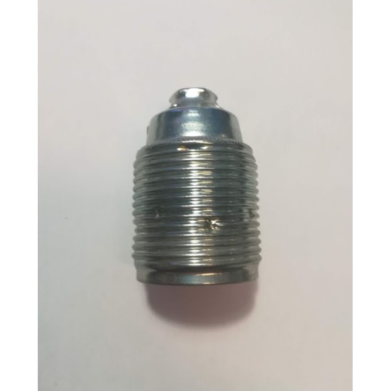 Ντουί E27 μεταλλικό πορσελάνης με σπείρωμα με 2 ροδέλλες 