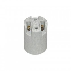 Ντουί E14 πορσελάνης με πλαφόν μονοκόματο - adeleq