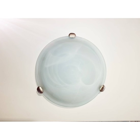 Celling lamp D250 / 1x40W / E27 - Silver - Glass alabaster alcoholic colour