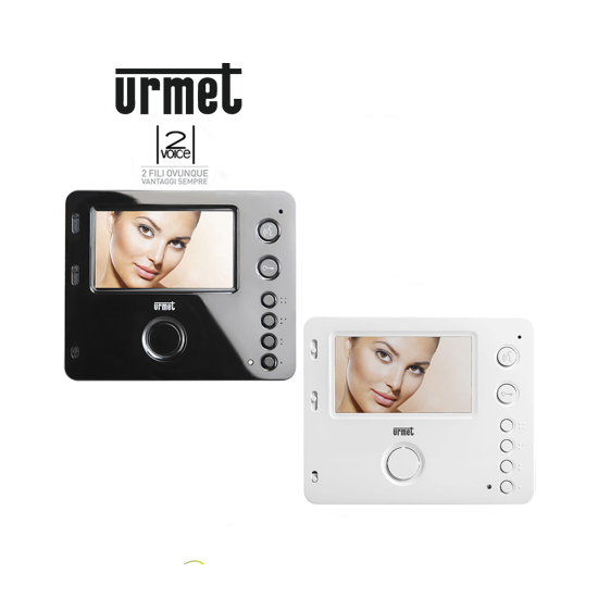 Ψηφιακό σύστημα θυροτηλεόρασης 2Voice ανοικτής ακρόασης MIRO 1750/6  2αγωγών με πίνακα εισόδου Sinthesi S2 - Urmet